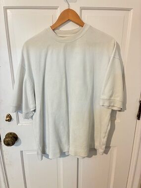 EUC Denim Flower Men's Crewneck heavy thick material T‑Shirt in Light Off-White